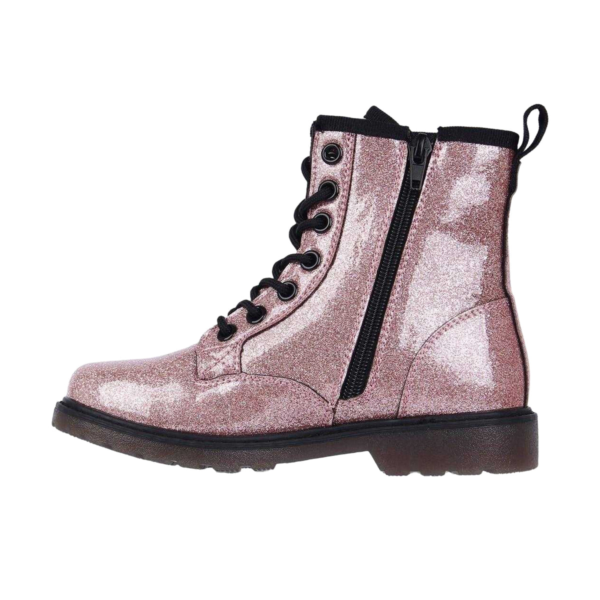 Pink - Side - Miso Girls Brandi Glitter Ankle Boots