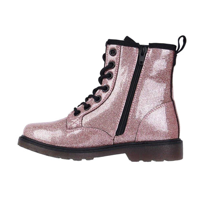 Pink - Side - Miso Girls Brandi Glitter Ankle Boots