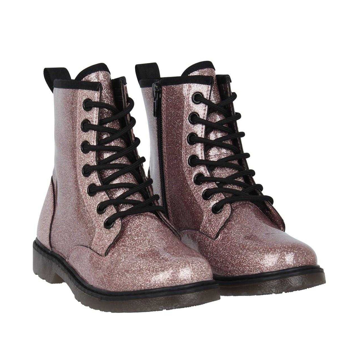 Pink - Pack Shot - Miso Girls Brandi Glitter Ankle Boots