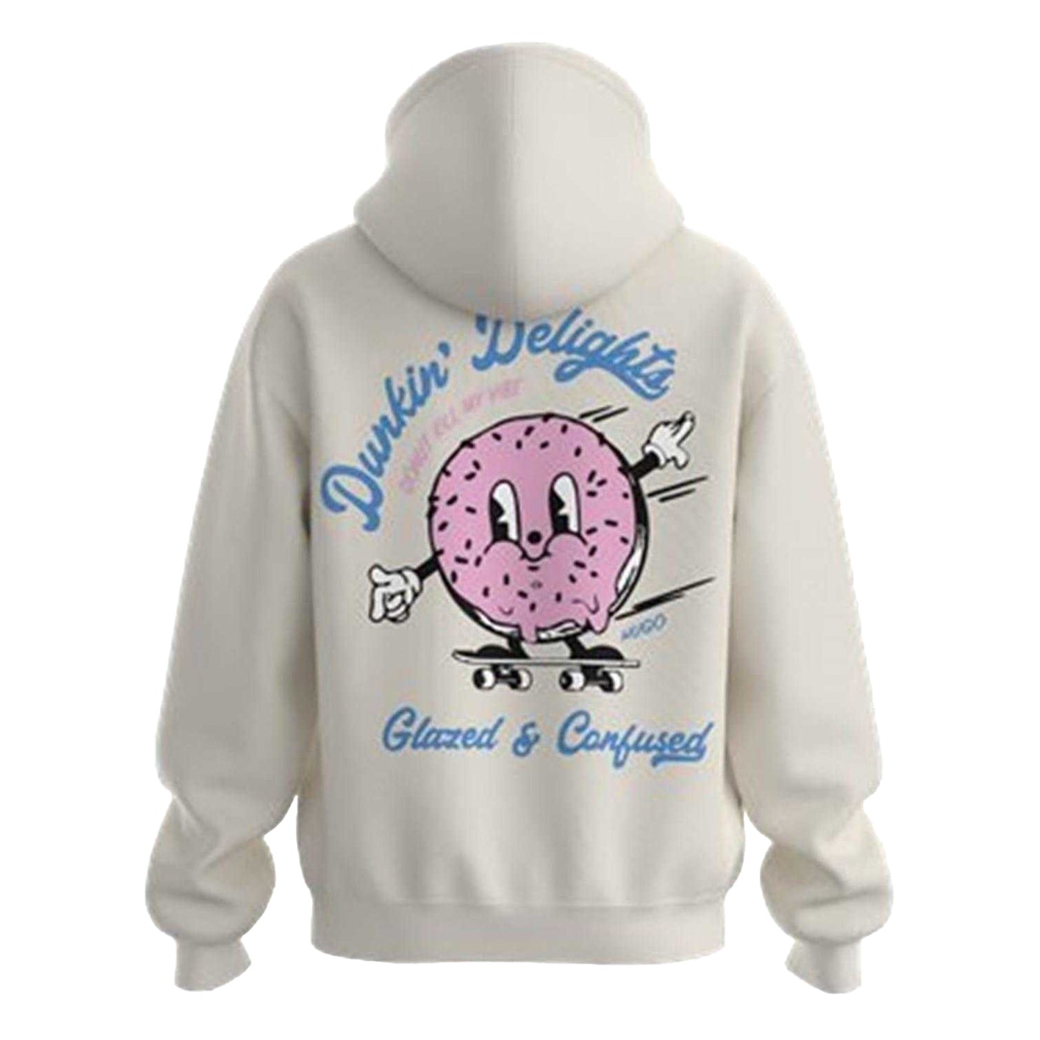 White - Back - Hugo Mens Namiko Regular Drawstring Hoodie