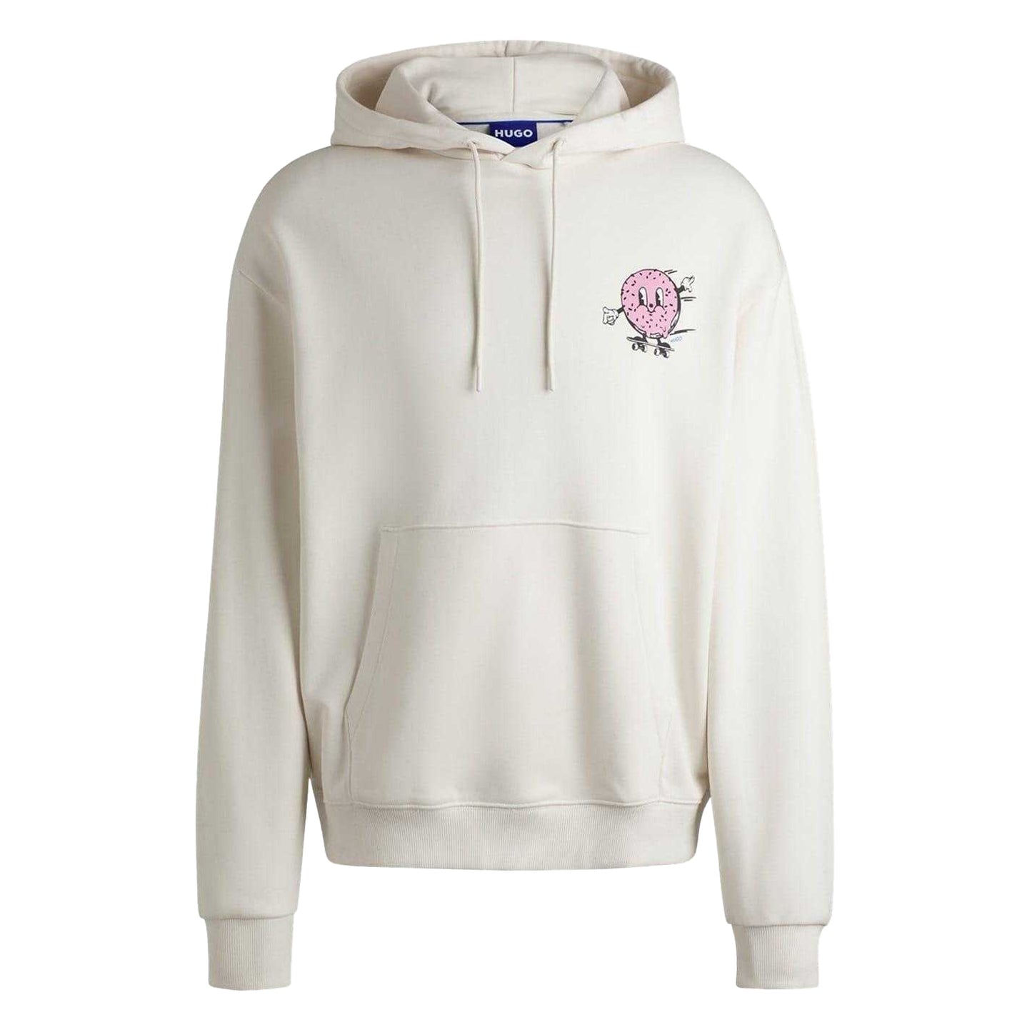 White - Front - Hugo Mens Namiko Regular Drawstring Hoodie
