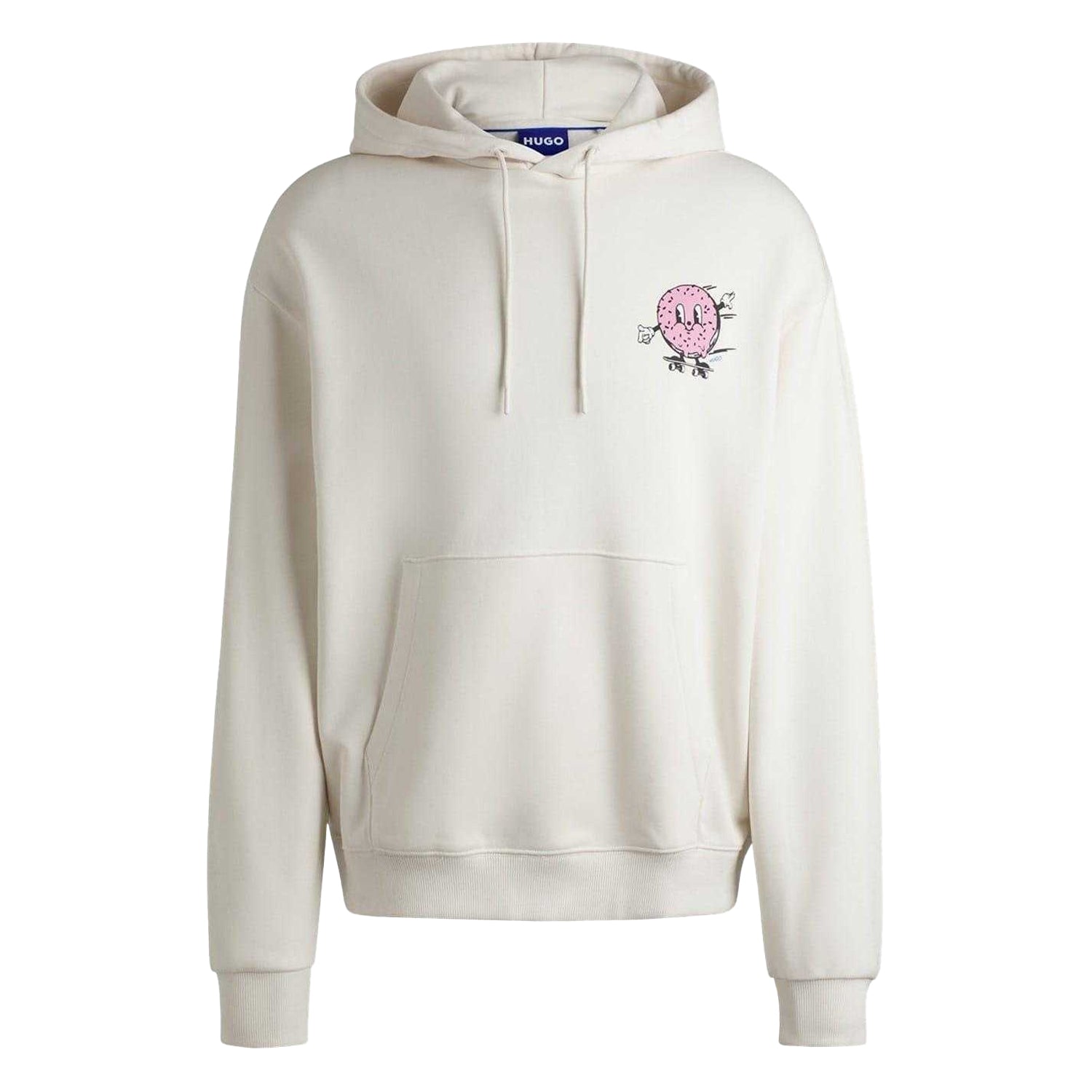 White - Front - Hugo Mens Namiko Regular Drawstring Hoodie
