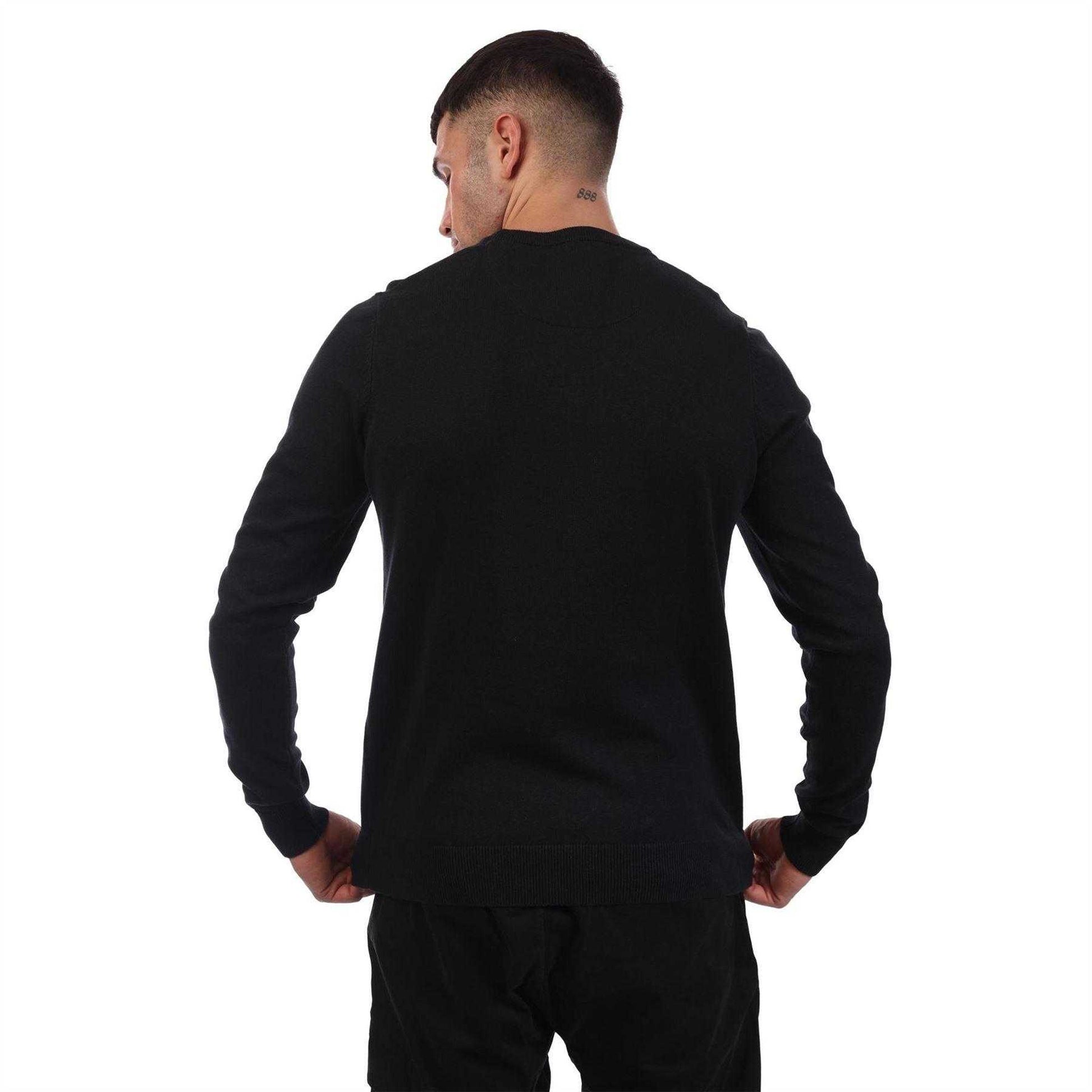 Navy - Back - Weekend Offender Mens Argentina Cotton Crew Neck Jumper