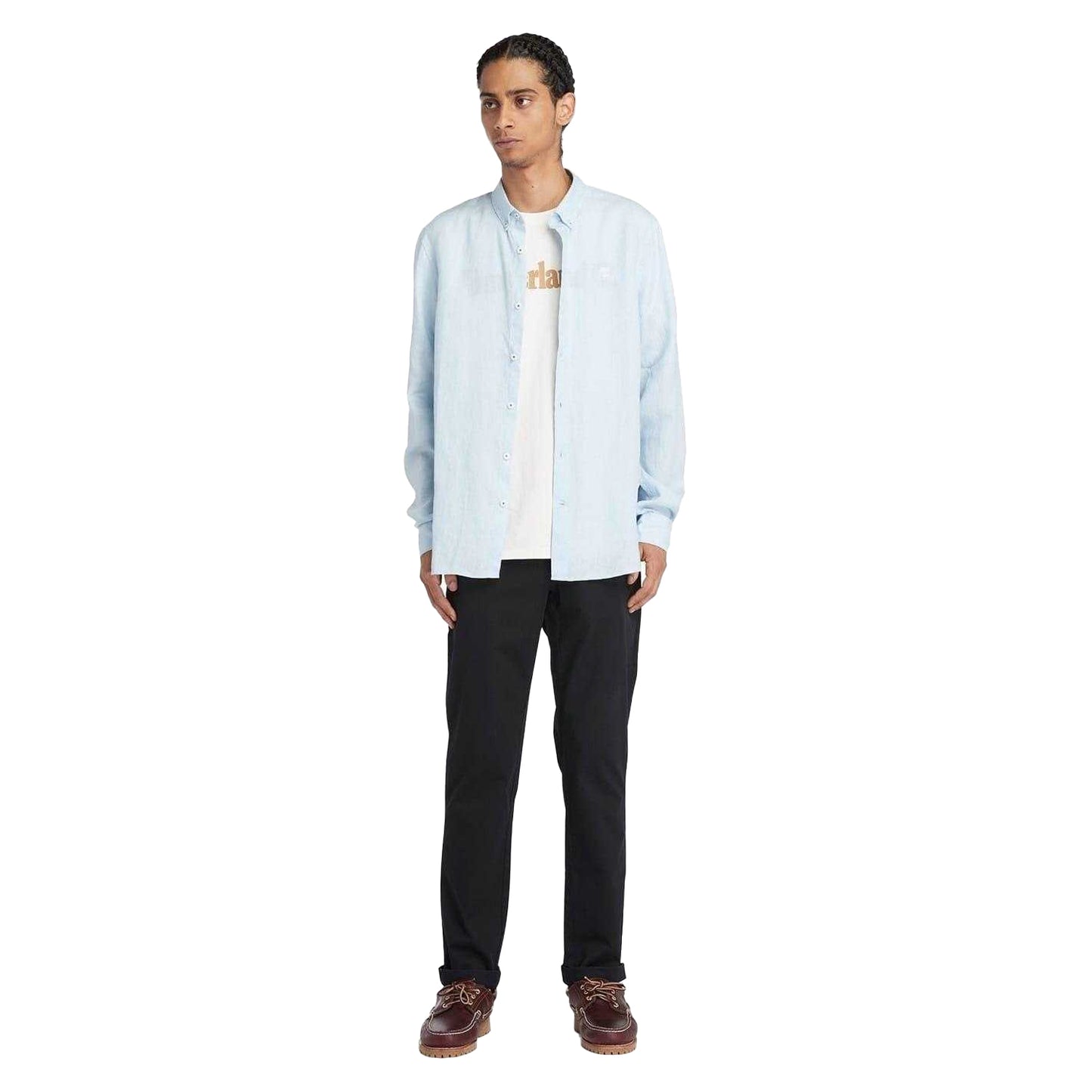 Skyway - Pack Shot - Timberland Mens Linen Relaxed Fit Shirt
