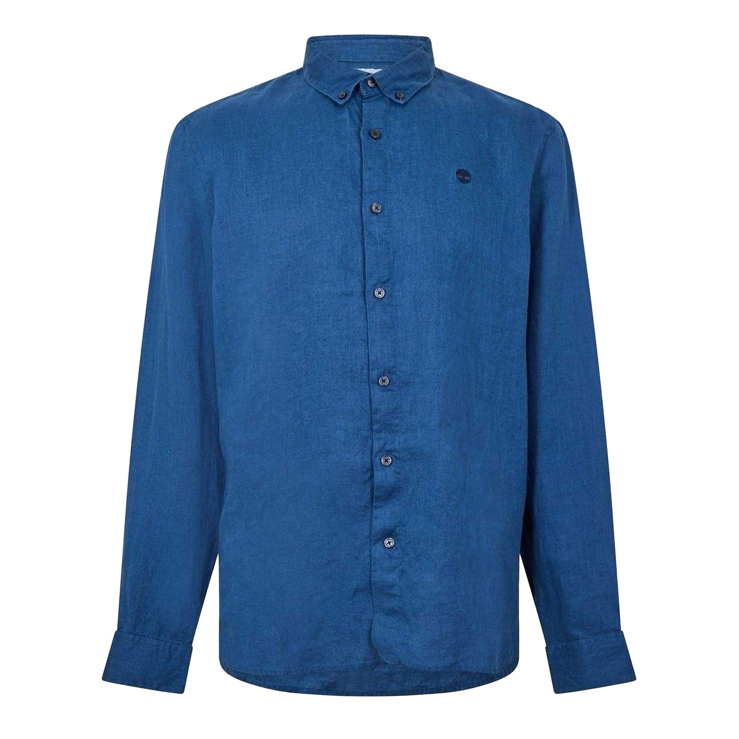 Dark Denim - Front - Timberland Mens Linen Relaxed Fit Shirt