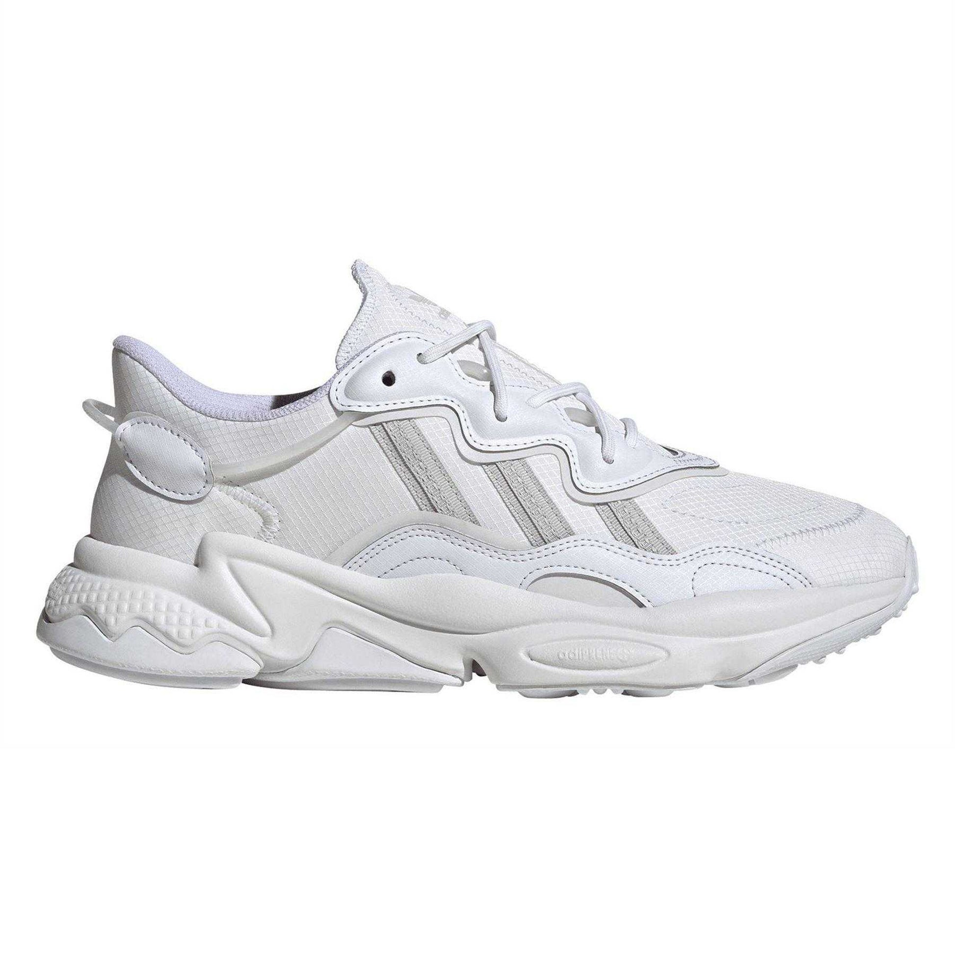 White - Lifestyle - Adidas Womens-Ladies Originals Ozweego Suede Trainers