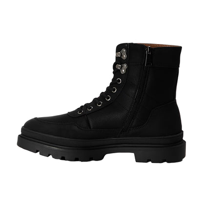 Black - Back - Steve Madden Mens Hudson Combat Boots