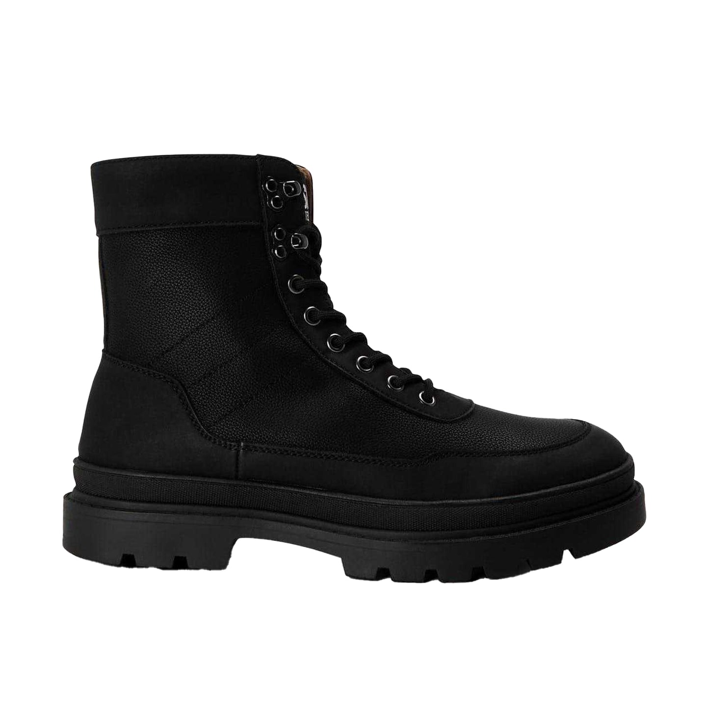 Black - Front - Steve Madden Mens Hudson Combat Boots