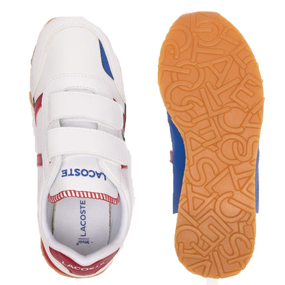 White-Red - Lifestyle - Lacoste Childrens-Kids Partner Trainers