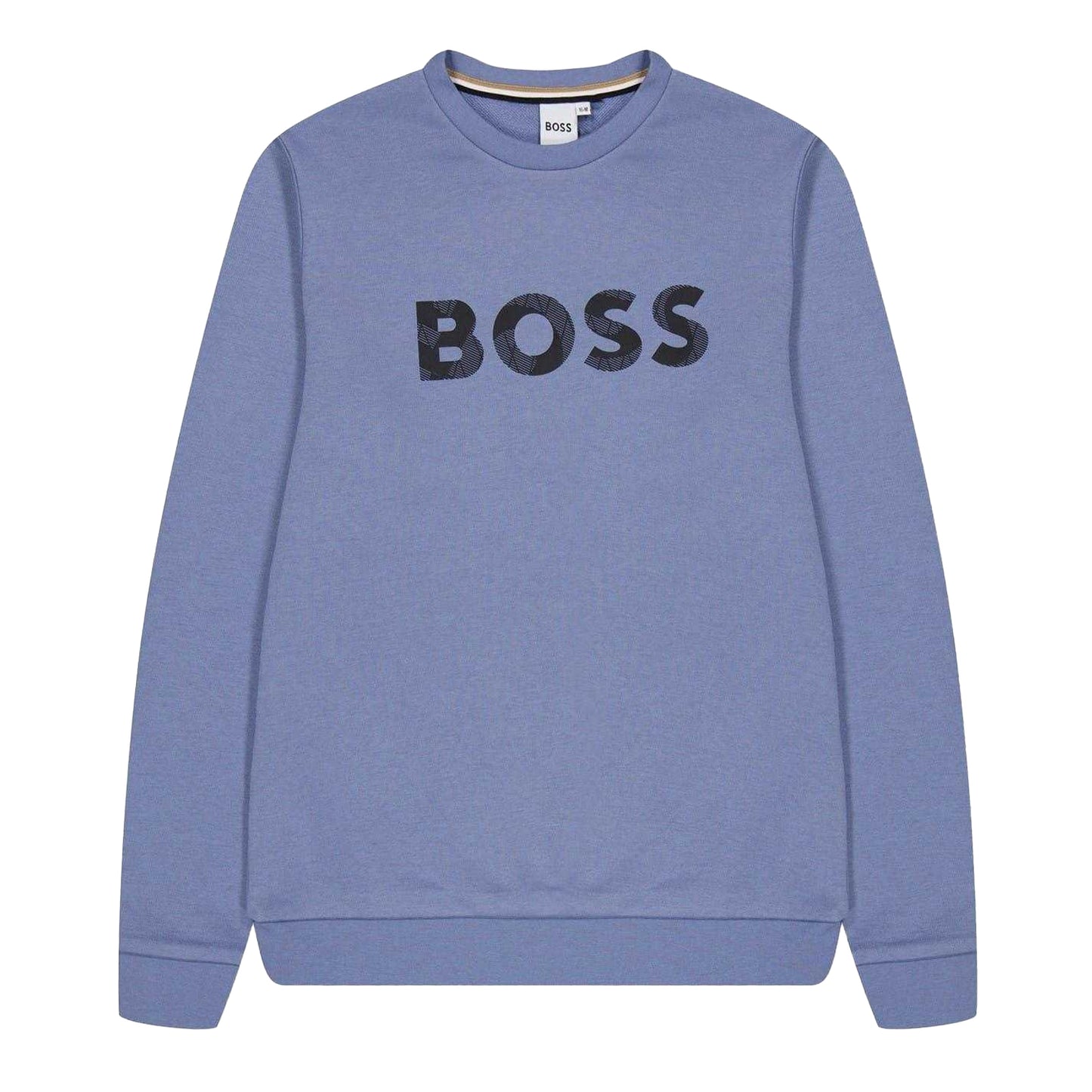 Medium Grey - Front - Boss Boys Logo Crew Neck Regular Sweatshirt
