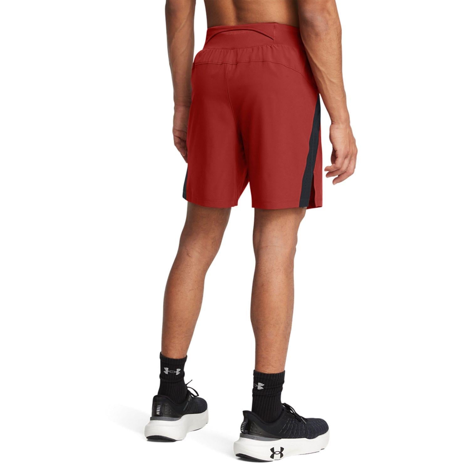 Orange - Back - Under Armour Mens Launch Elite Shorts