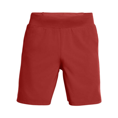 Orange - Close up - Under Armour Mens Launch Elite Shorts