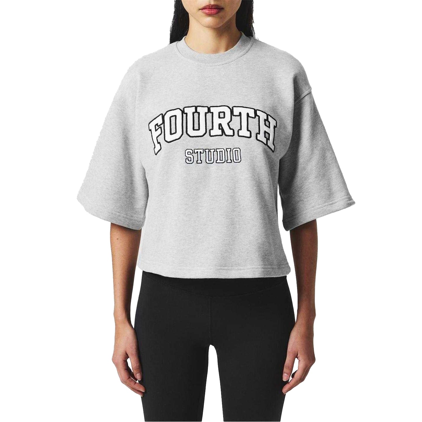 Grey - Lifestyle - 4th & Reckless Womens-Ladies Studio Oversized T-Shirt