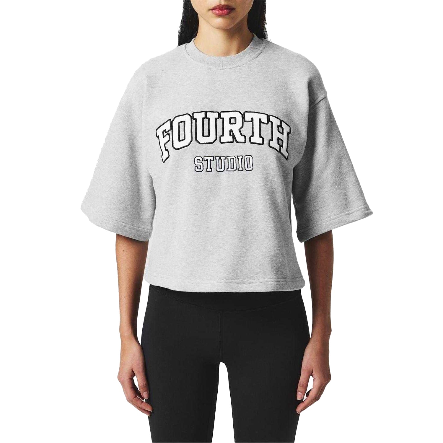 Grey - Lifestyle - 4th & Reckless Womens-Ladies Studio Oversized T-Shirt