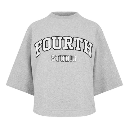 Grey - Front - 4th & Reckless Womens-Ladies Studio Oversized T-Shirt