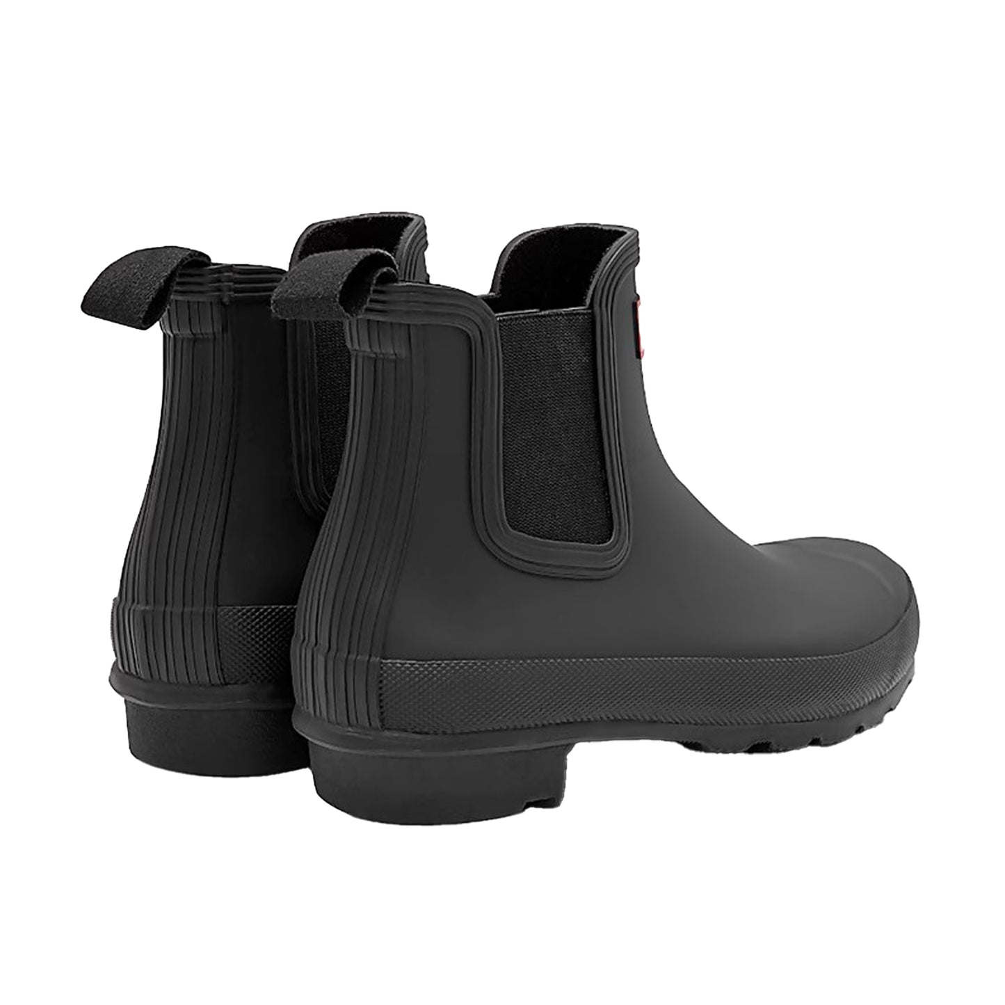 Black - Back - Hunter Womens-Ladies Original Waterproof Chelsea Boots