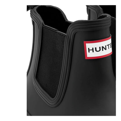 Black - Pack Shot - Hunter Womens-Ladies Original Waterproof Chelsea Boots