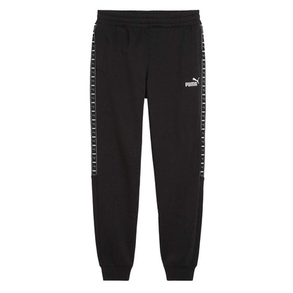 Black - Front - Puma Mens Fleece Ribbed Cuff Joggers