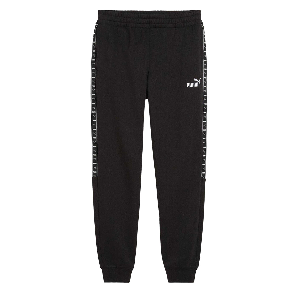 Black - Front - Puma Mens Fleece Ribbed Cuff Joggers