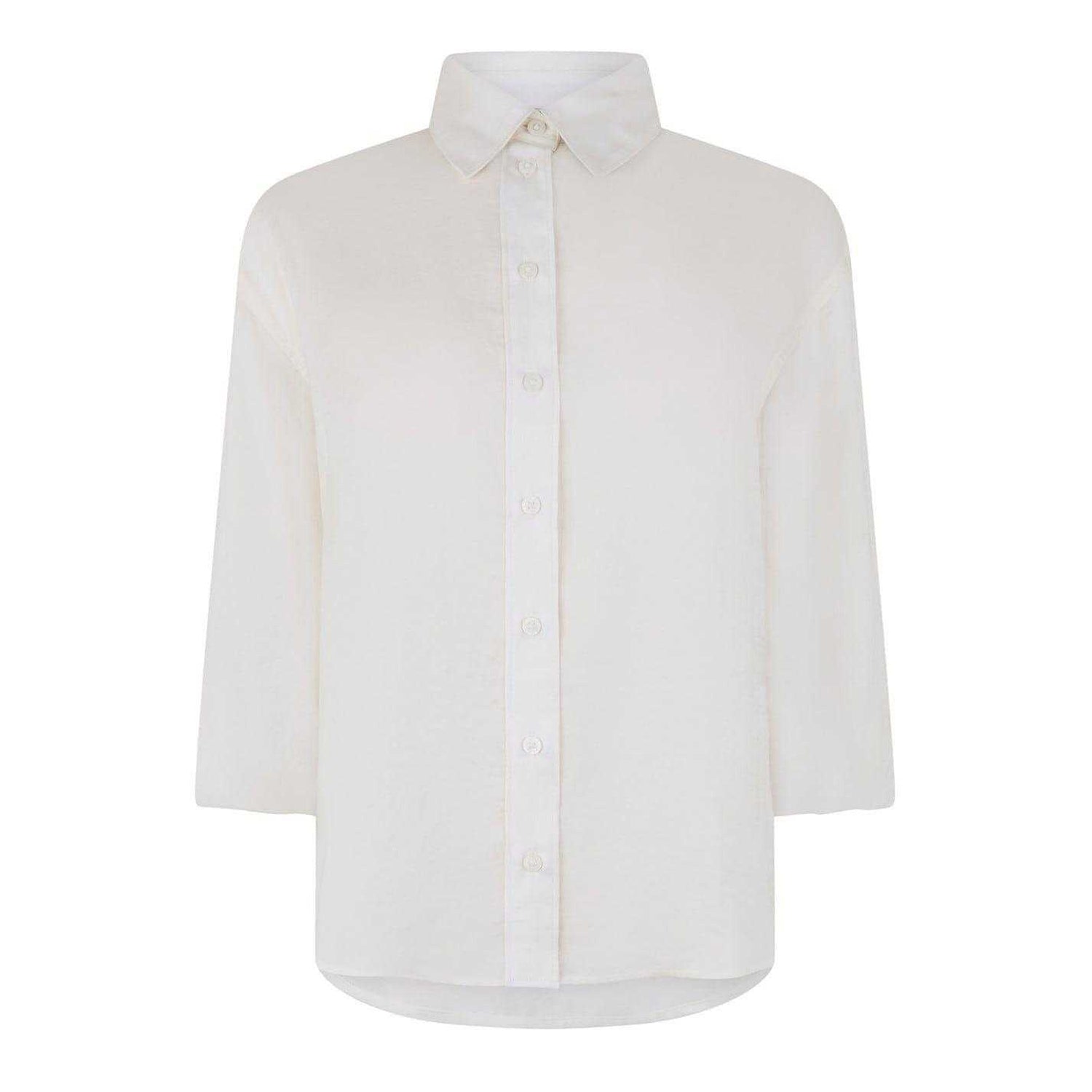 Cream - Front - Jack Wills Womens-Ladies Soft Regular Long-Sleeved Blouse