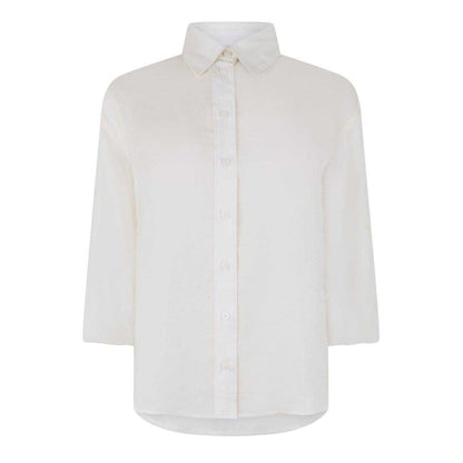 Cream - Front - Jack Wills Womens-Ladies Soft Regular Long-Sleeved Blouse