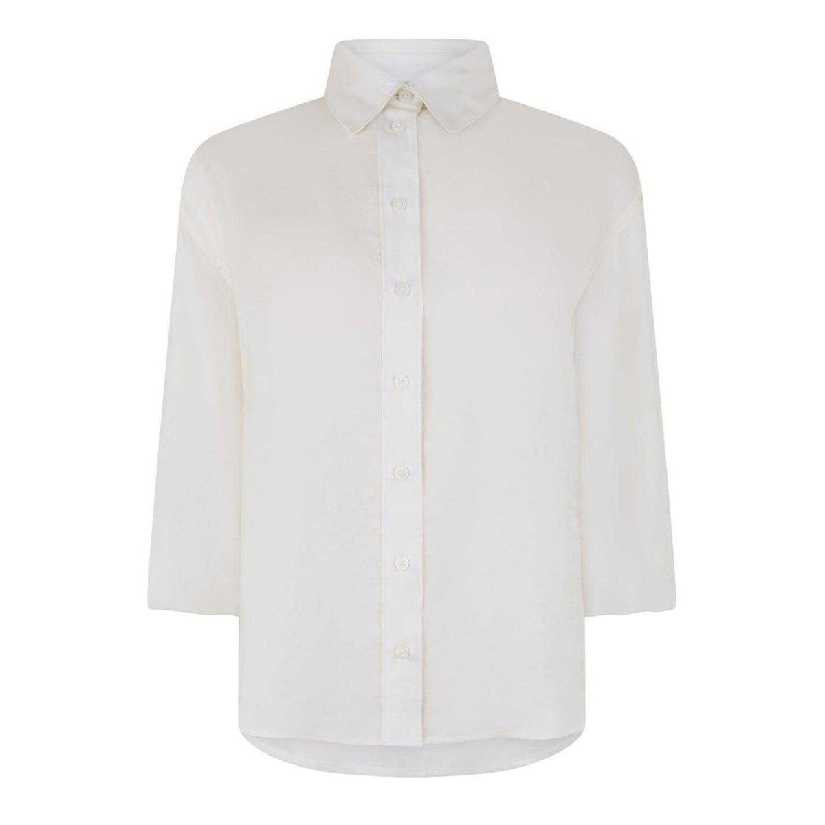 Cream - Front - Jack Wills Womens-Ladies Soft Regular Long-Sleeved Blouse