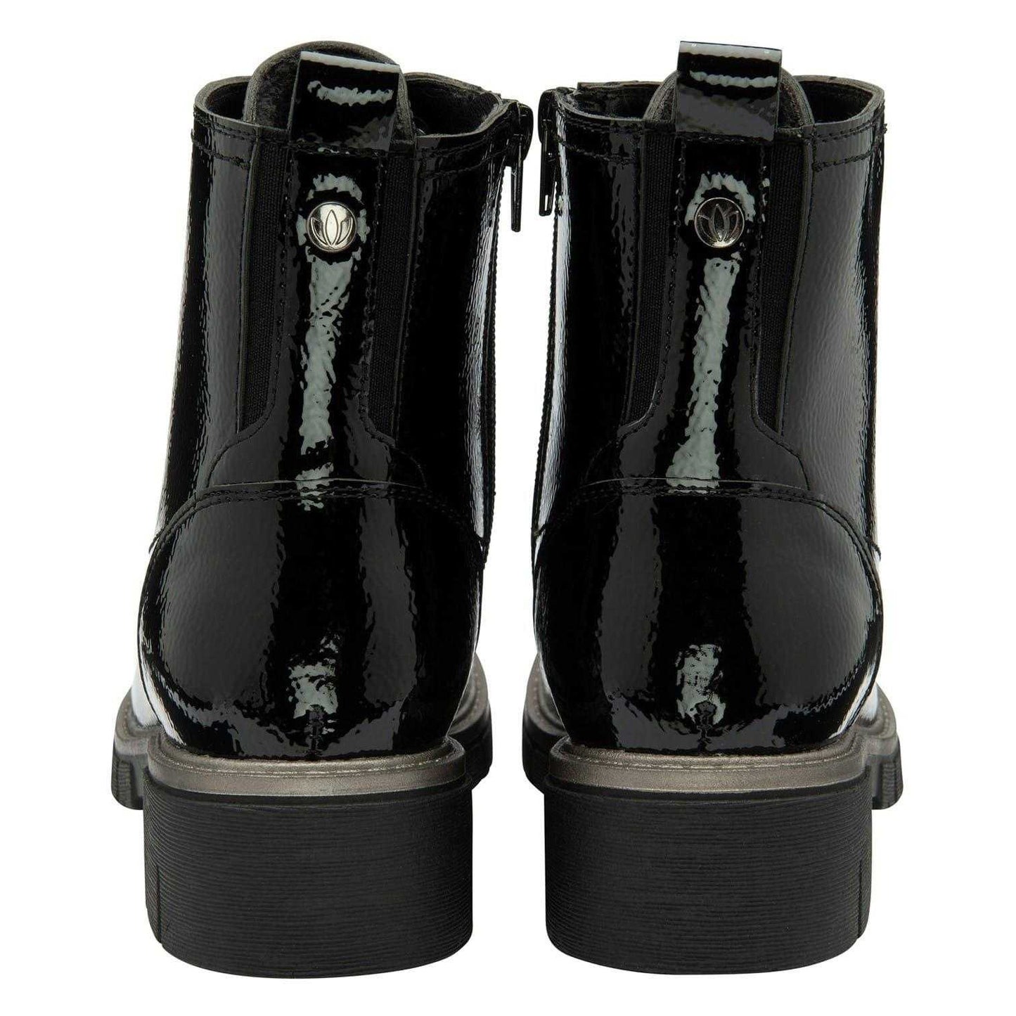 Bordo - Front - Lotus Shoes Womens-Ladies Jojo Combat Boots
