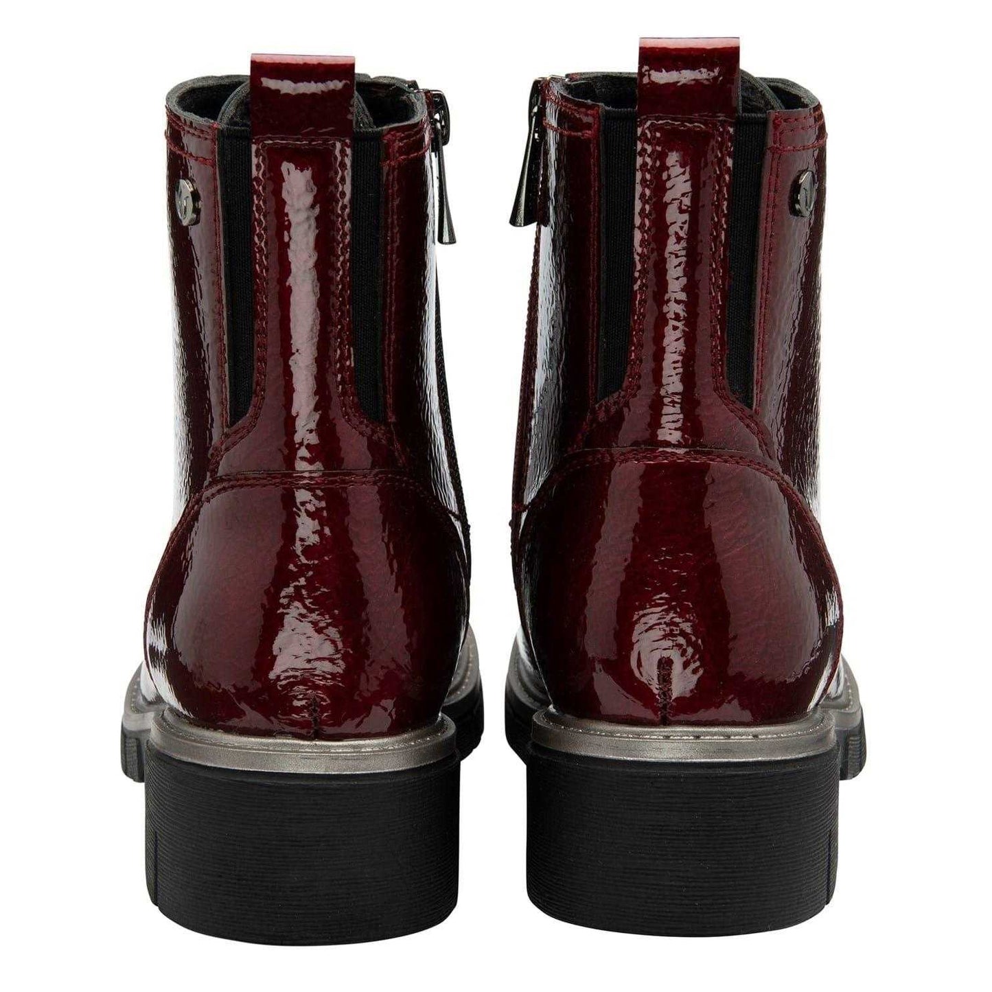 Bordo - Side - Lotus Shoes Womens-Ladies Jojo Combat Boots