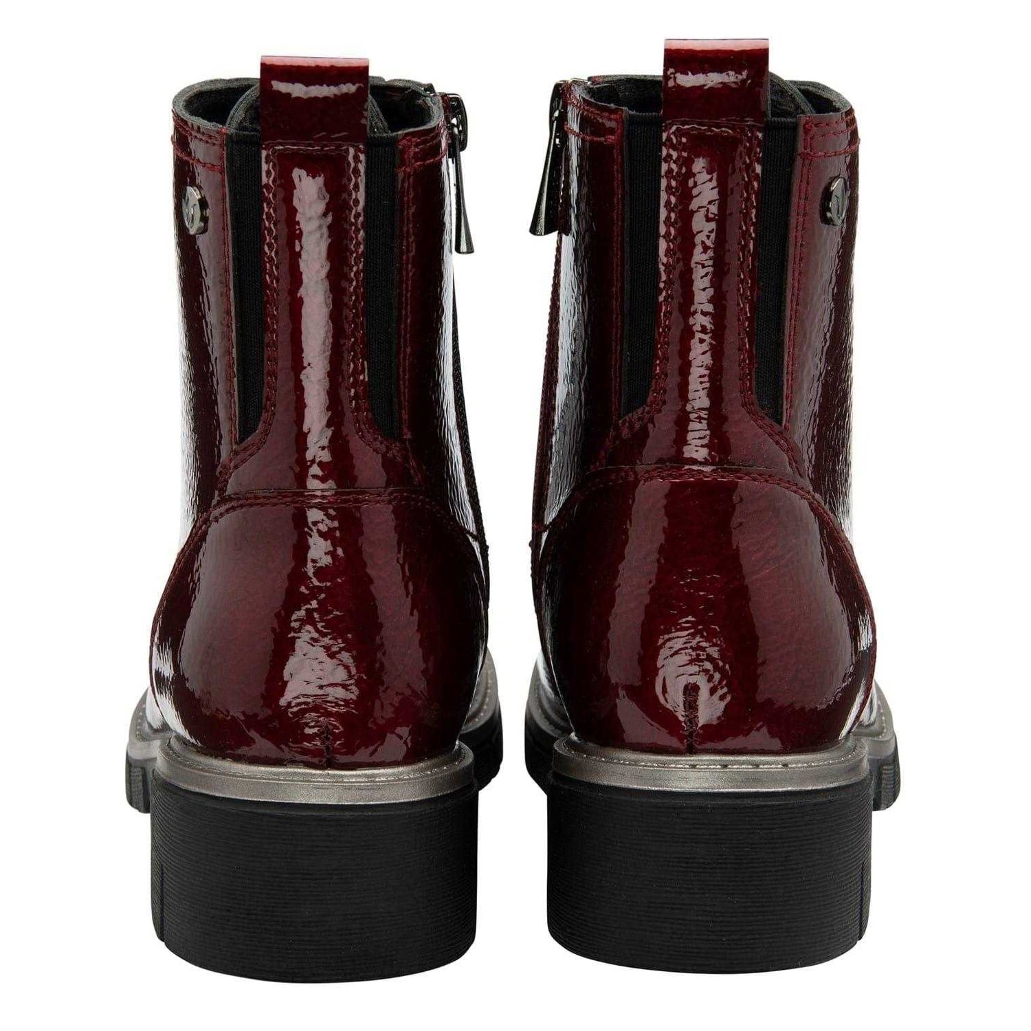 Bordo - Side - Lotus Shoes Womens-Ladies Jojo Combat Boots