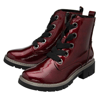 Bordo - Lifestyle - Lotus Shoes Womens-Ladies Jojo Combat Boots
