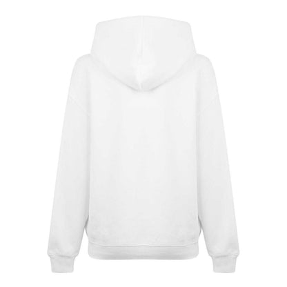 Bright White - Back - Calvin Klein Unisex Adult Jeans Relaxed Fit Hoodie