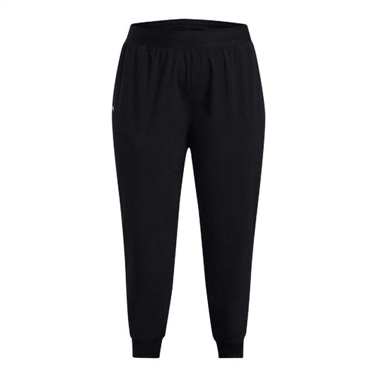 Black - Front - Under Armour Womens-Ladies High Rise Joggers