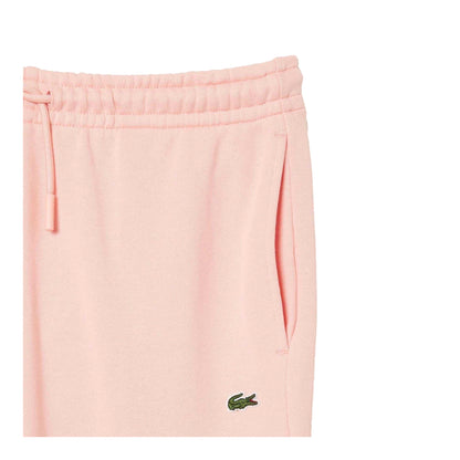 Pink - Side - Lacoste Womens-Ladies Fleece Sweatpants