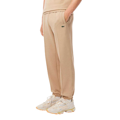 Beige - Side - Lacoste Mens Organic Cotton Regular Sweatpants