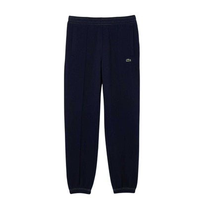Navy - Front - Lacoste Mens Organic Cotton Regular Sweatpants