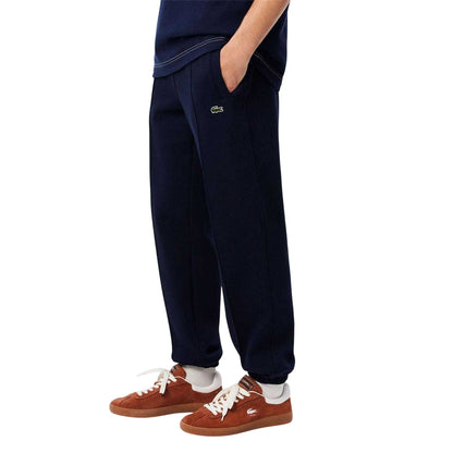 Navy - Side - Lacoste Mens Organic Cotton Regular Sweatpants