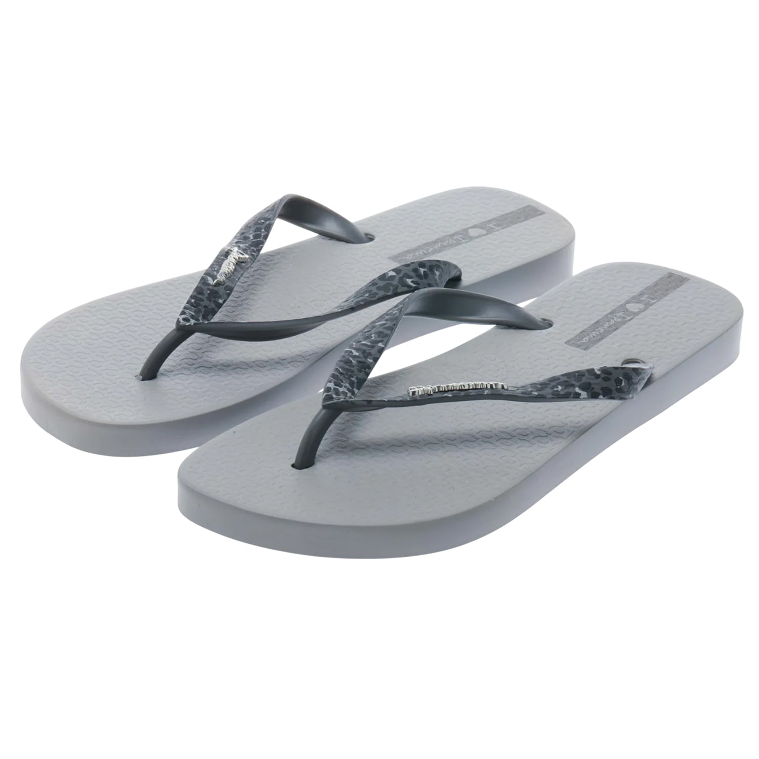 Grey - Front - Ipanema Womens-Ladies Duna Animal Print Flip Flops