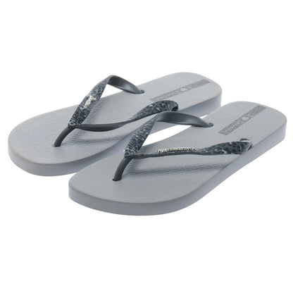 Grey - Front - Ipanema Womens-Ladies Duna Animal Print Flip Flops