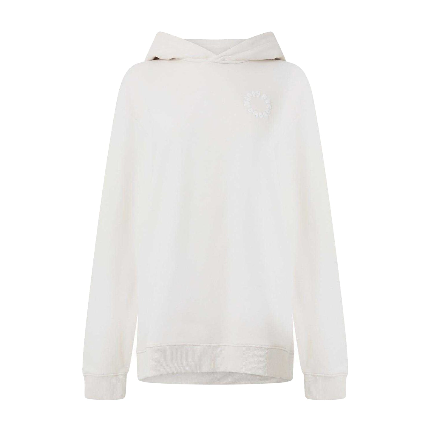 White - Front - Hugo Womens-Ladies Lettering Relaxed Fit Hoodie