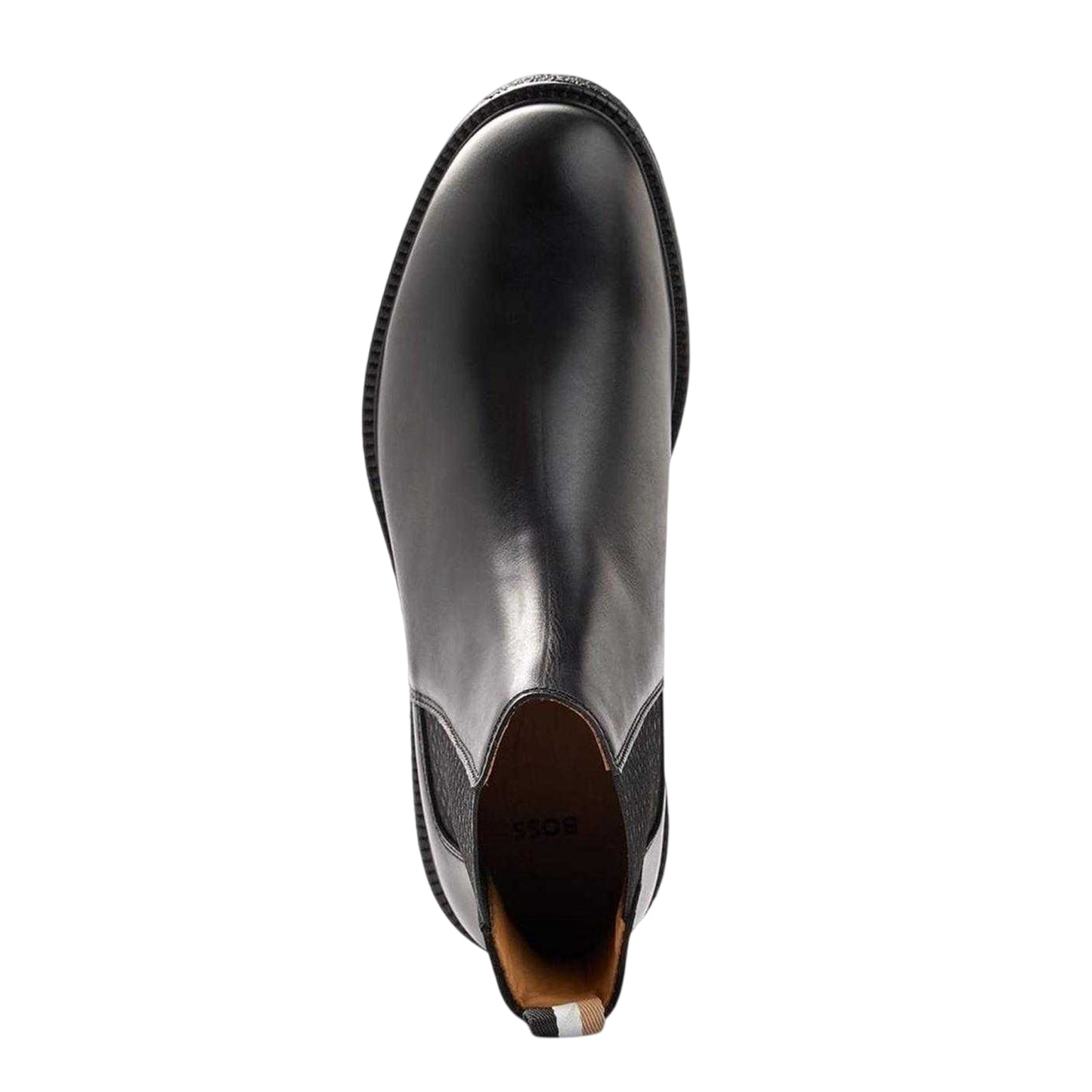 Black - Side - Boss Mens Tunley Cheb Leather Chelsea Boots