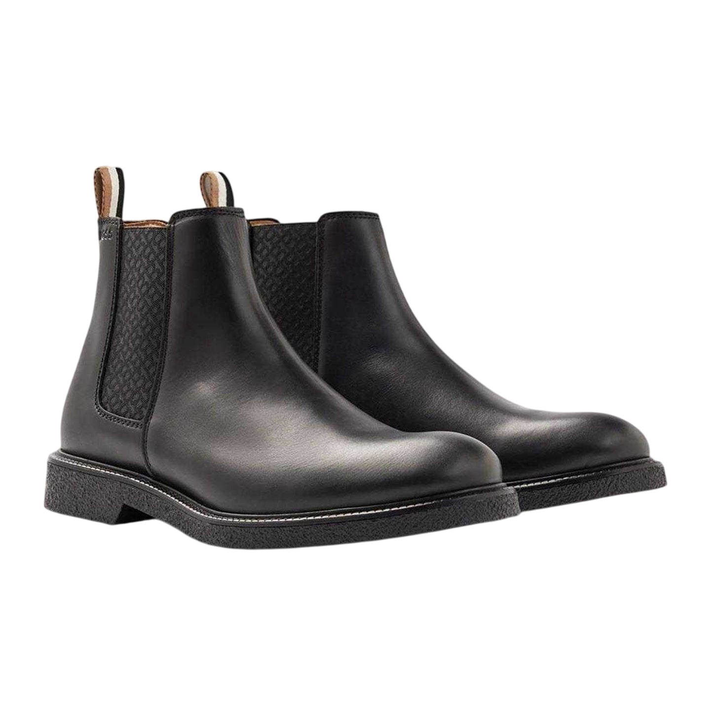 Black - Front - Boss Mens Tunley Cheb Leather Chelsea Boots