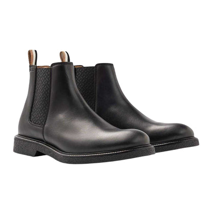 Black - Front - Boss Mens Tunley Cheb Leather Chelsea Boots
