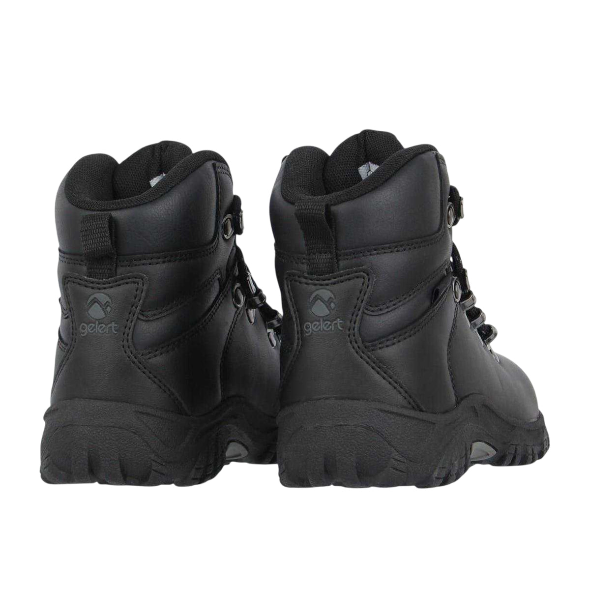Black - Back - Gelert Childrens-Kids Leather Walking Boots
