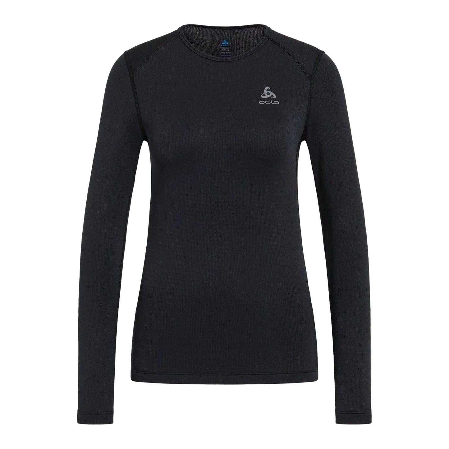 Black - Front - Odlo Womens-Ladies Crew Neck Slim Athletic Top