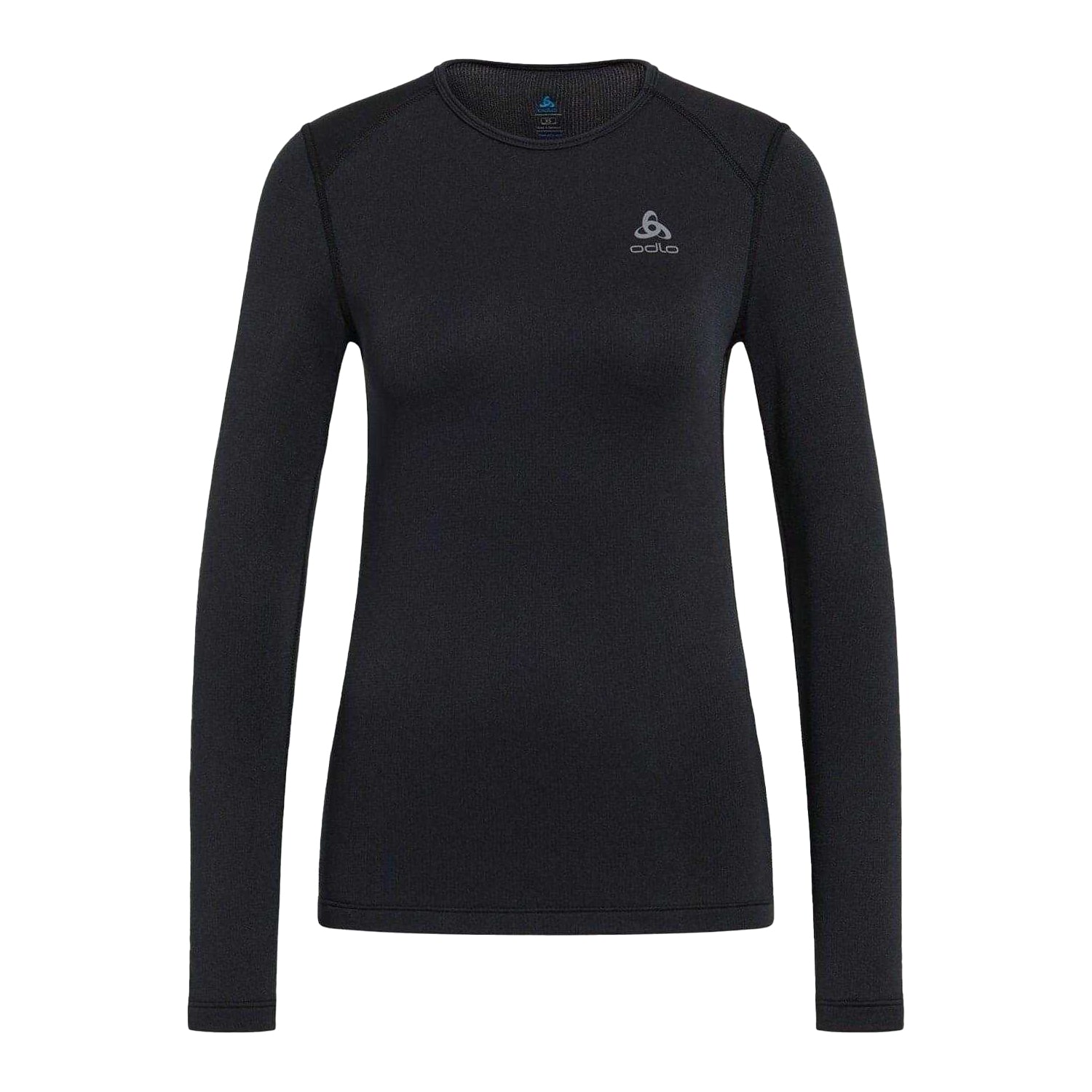 Black - Front - Odlo Womens-Ladies Crew Neck Slim Athletic Top