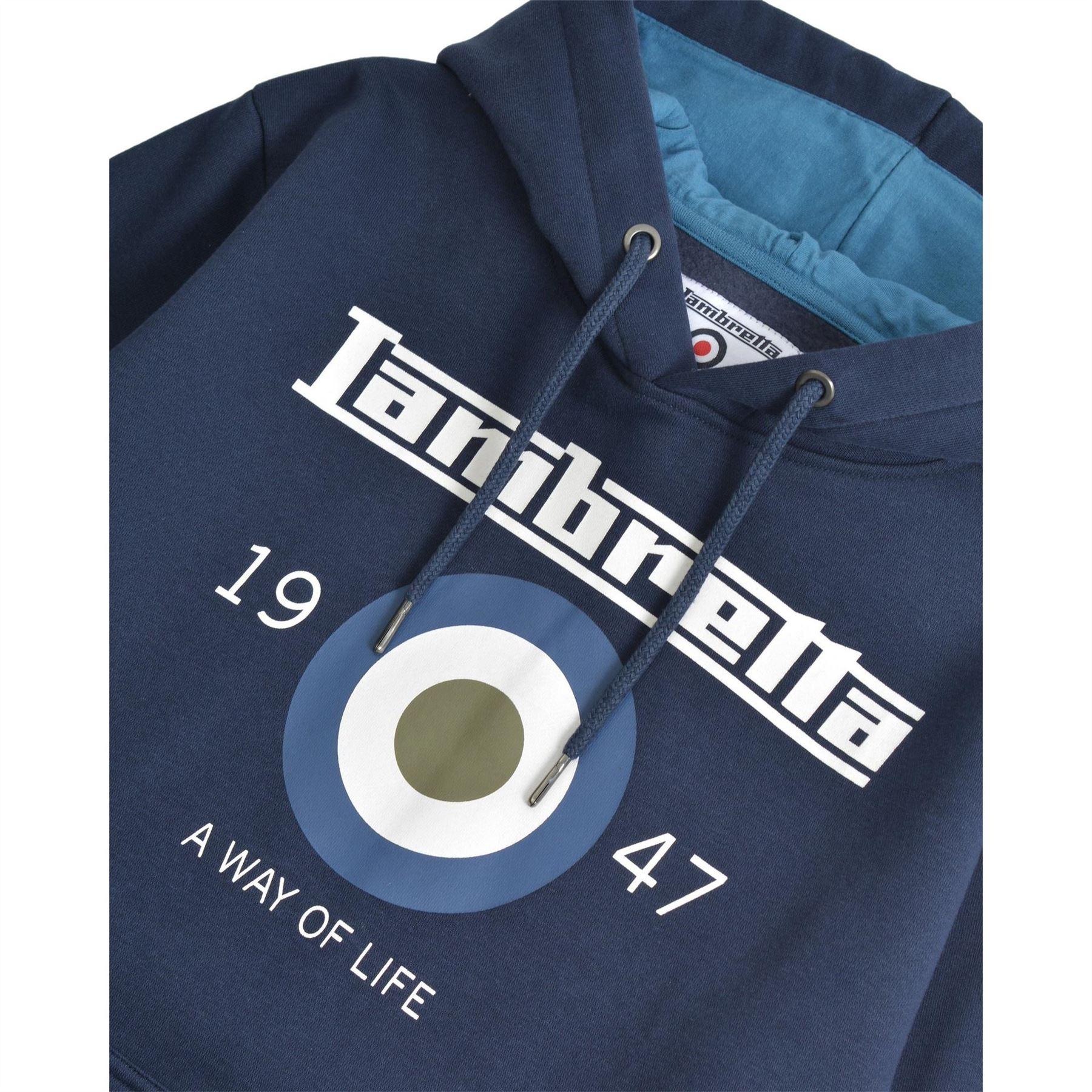 Navy - Side - Lambretta Unisex Adult Target Hoodie