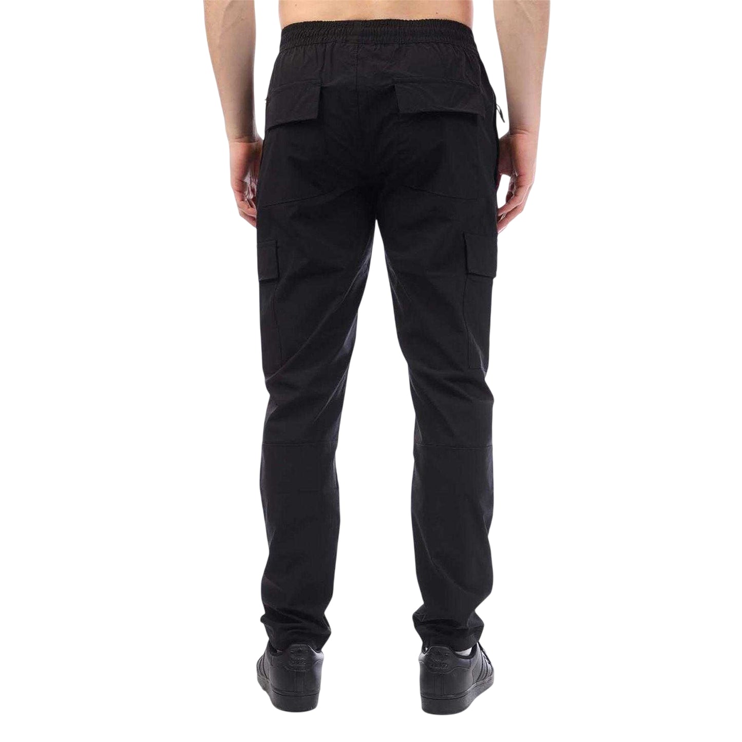 Black - Back - Duck and Cover Mens Chamata Cargo Trousers