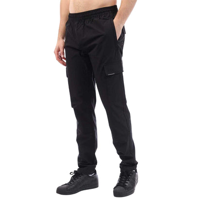 Black - Side - Duck and Cover Mens Chamata Cargo Trousers
