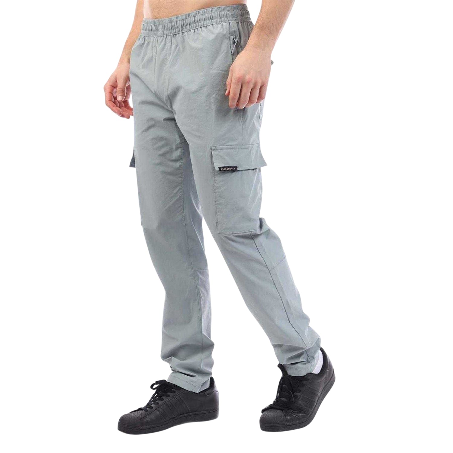 Blue - Side - Duck and Cover Mens Chamata Cargo Trousers