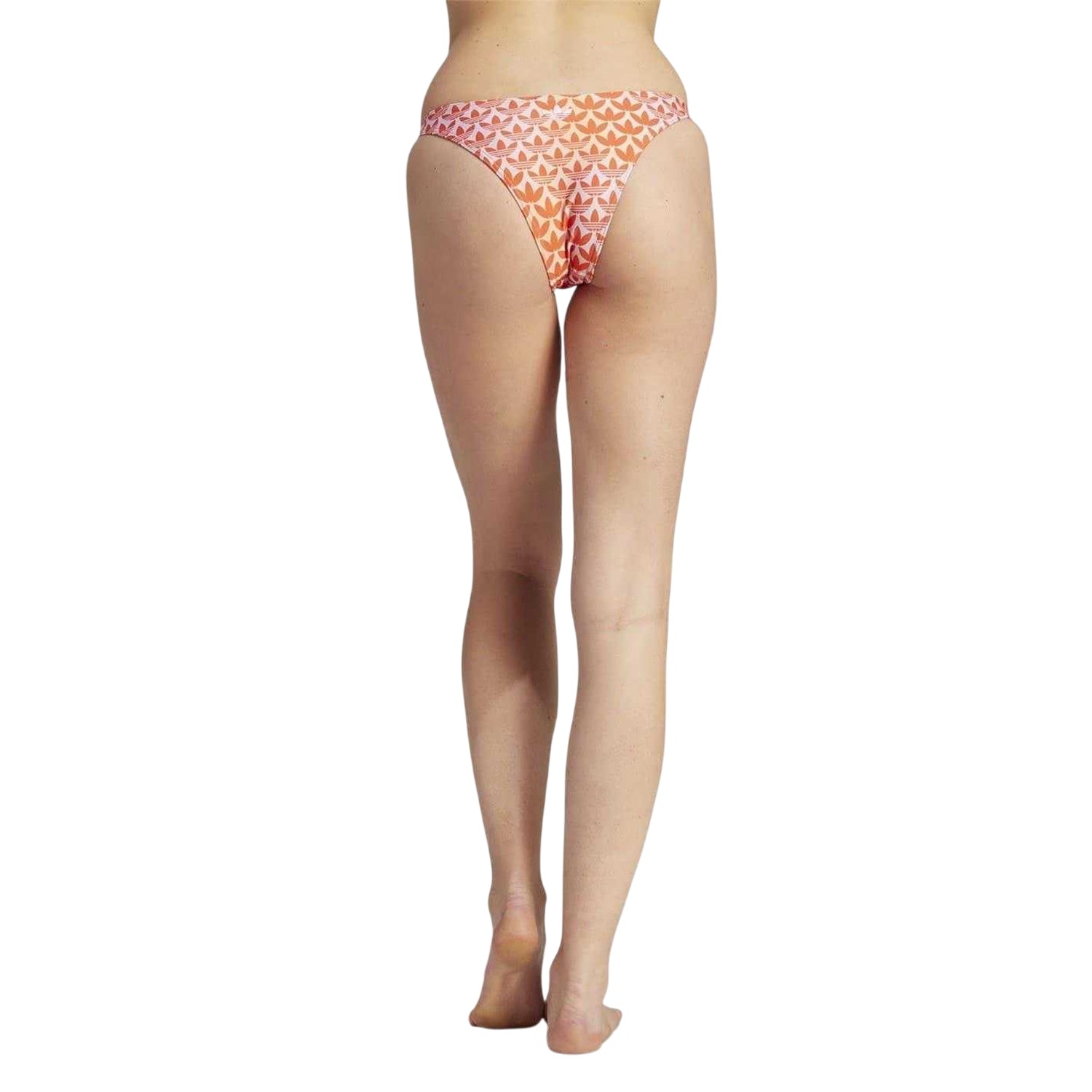 Orchid-Orange - Back - Adidas Womens-Ladies Monogram Bikini Bottoms